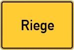 Place name sign Riege