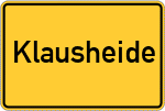 Place name sign Klausheide