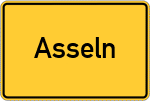 Place name sign Asseln