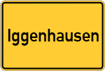 Place name sign Iggenhausen, Westfalen
