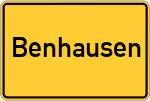 Place name sign Benhausen