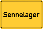 Place name sign Sennelager