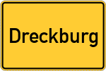 Place name sign Dreckburg