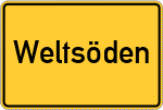 Place name sign Weltsöden