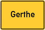 Place name sign Gerthe