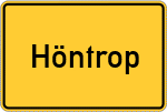 Place name sign Höntrop