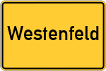 Place name sign Westenfeld