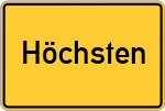 Place name sign Höchsten