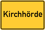 Place name sign Kirchhörde