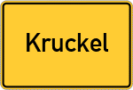 Place name sign Kruckel