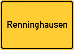 Place name sign Renninghausen