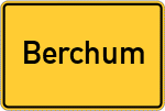 Place name sign Berchum