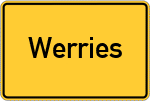Place name sign Werries