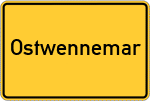 Place name sign Ostwennemar