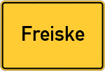 Place name sign Freiske