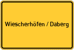 Place name sign Wiescherhöfen / Daberg