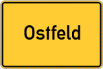Place name sign Ostfeld