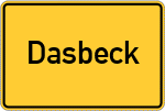 Place name sign Dasbeck