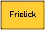 Place name sign Frielick