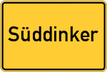 Place name sign Süddinker