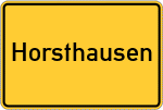 Place name sign Horsthausen