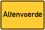 Place name sign Altenvoerde