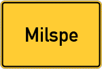 Place name sign Milspe