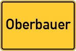 Place name sign Oberbauer
