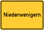 Place name sign Niederwenigern