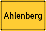 Place name sign Ahlenberg