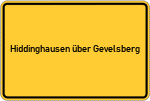 Place name sign Hiddinghausen über Gevelsberg