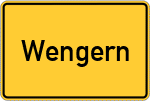 Place name sign Wengern, Ruhr