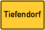 Place name sign Tiefendorf