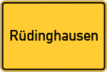 Place name sign Rüdinghausen
