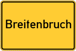 Place name sign Breitenbruch, Sauerland