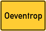 Place name sign Oeventrop, Sauerland