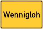 Place name sign Wennigloh