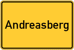 Place name sign Andreasberg, Sauerland