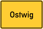 Place name sign Ostwig