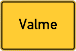 Place name sign Valme