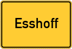 Place name sign Esshoff