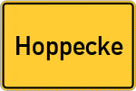 Place name sign Hoppecke