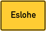 Place name sign Eslohe