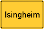 Place name sign Isingheim, Sauerland