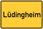 Place name sign Lüdingheim, Sauerland