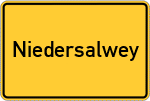 Place name sign Niedersalwey