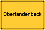Place name sign Oberlandenbeck, Sauerland