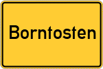 Place name sign Borntosten
