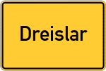 Place name sign Dreislar