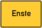 Place name sign Enste